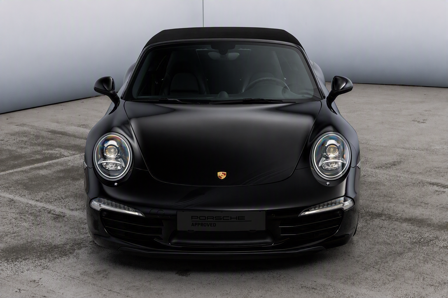 Mein schwarzer Porsche 911 – Frontansicht